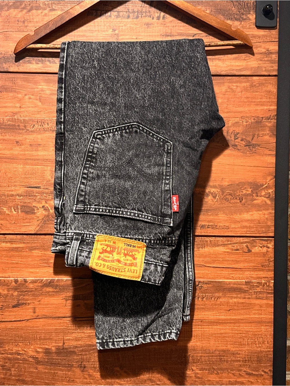 Levis Hi-Ball Premium Jeans Mens 32 Black Charcoal streetwear(56)